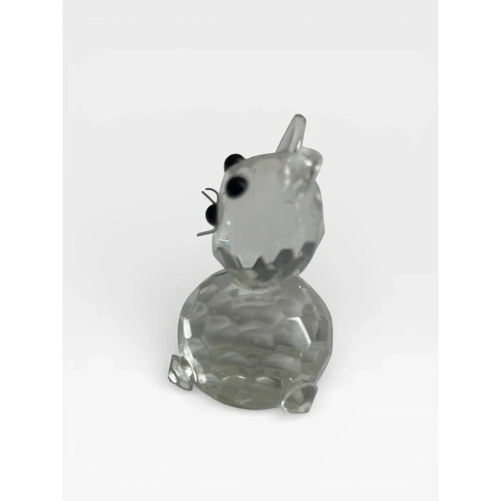 Faceted Crystal Glass Cat Figurine Collectible Prism Decor‎ 2